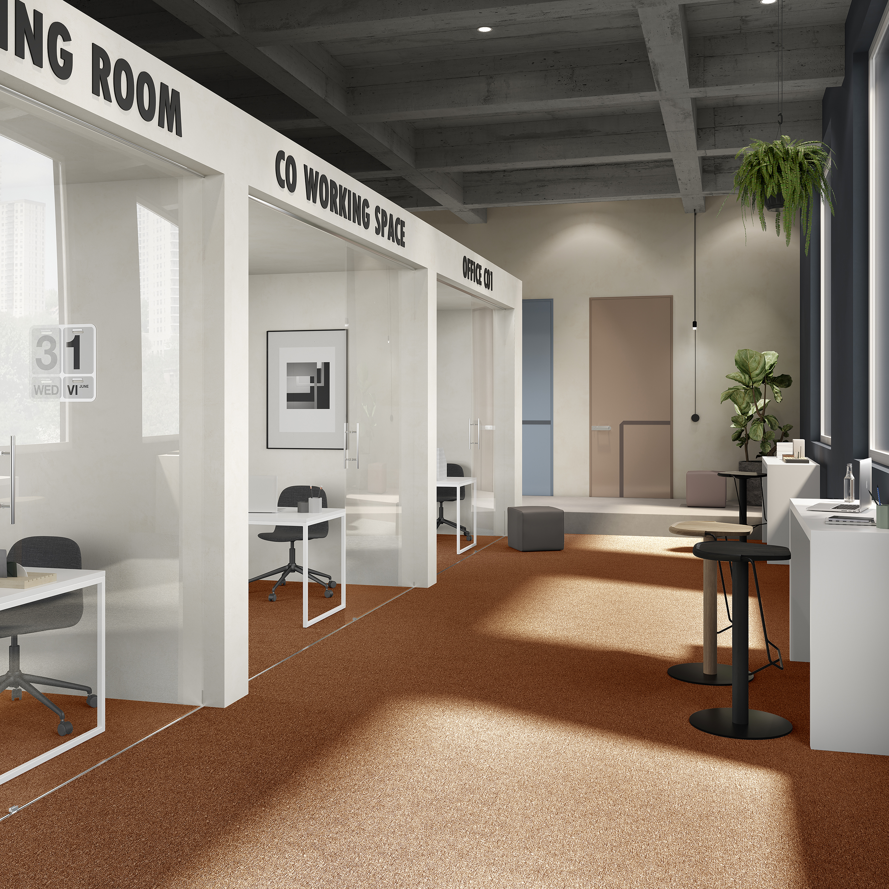 Ковровая плитка Medusa Tile 84 (500*500*5 мм) — купить в Братске