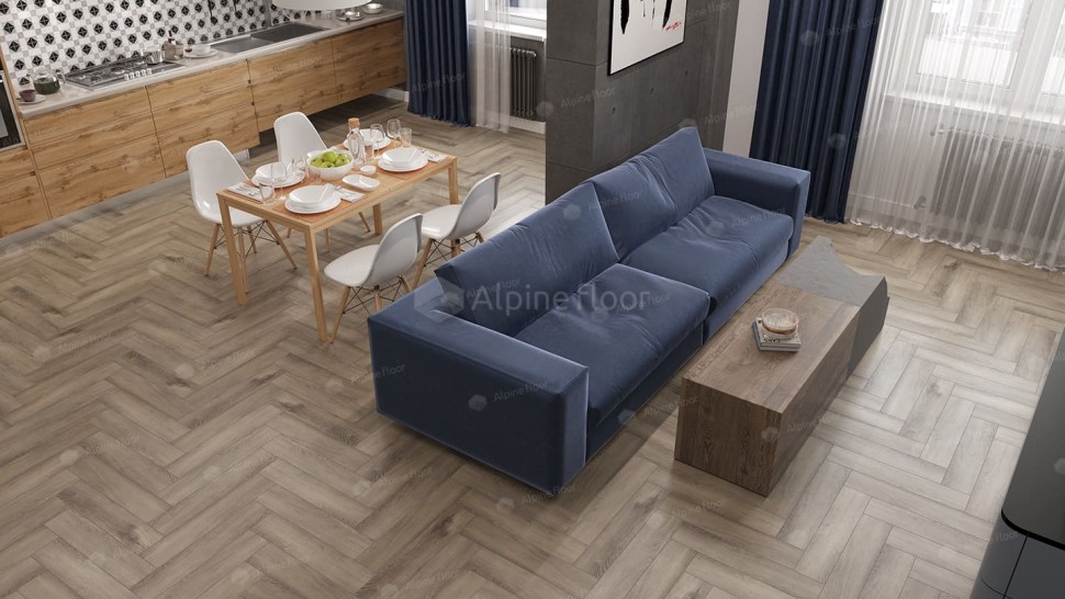 Виниловая плитка "Alpine Floor" Parquet LVT Дуб Исида (590*118*2,5 мм) — купить в Братске
