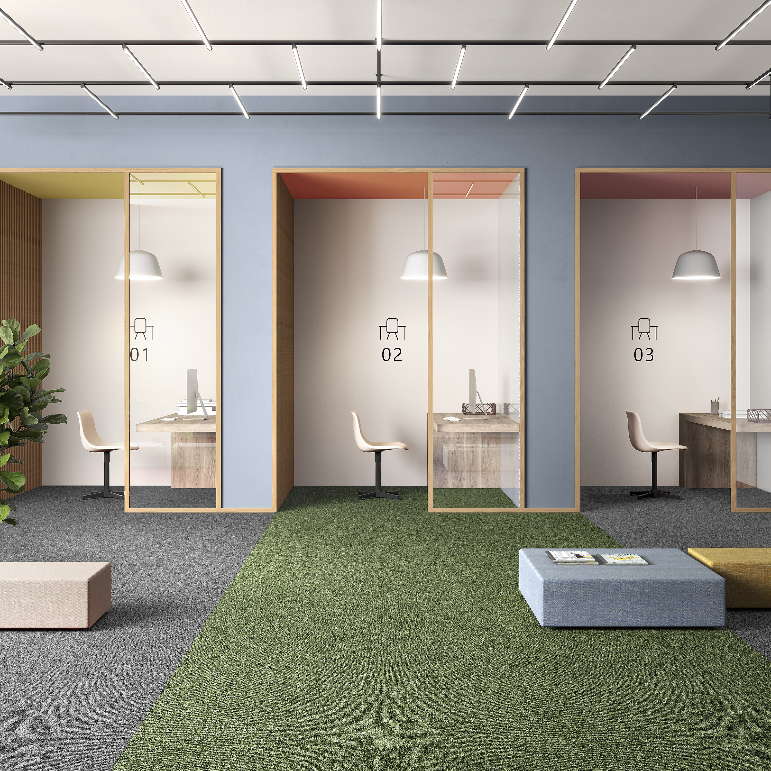 Ковровая плитка Medusa Tile 21 (500*500*5 мм) — купить в Братске