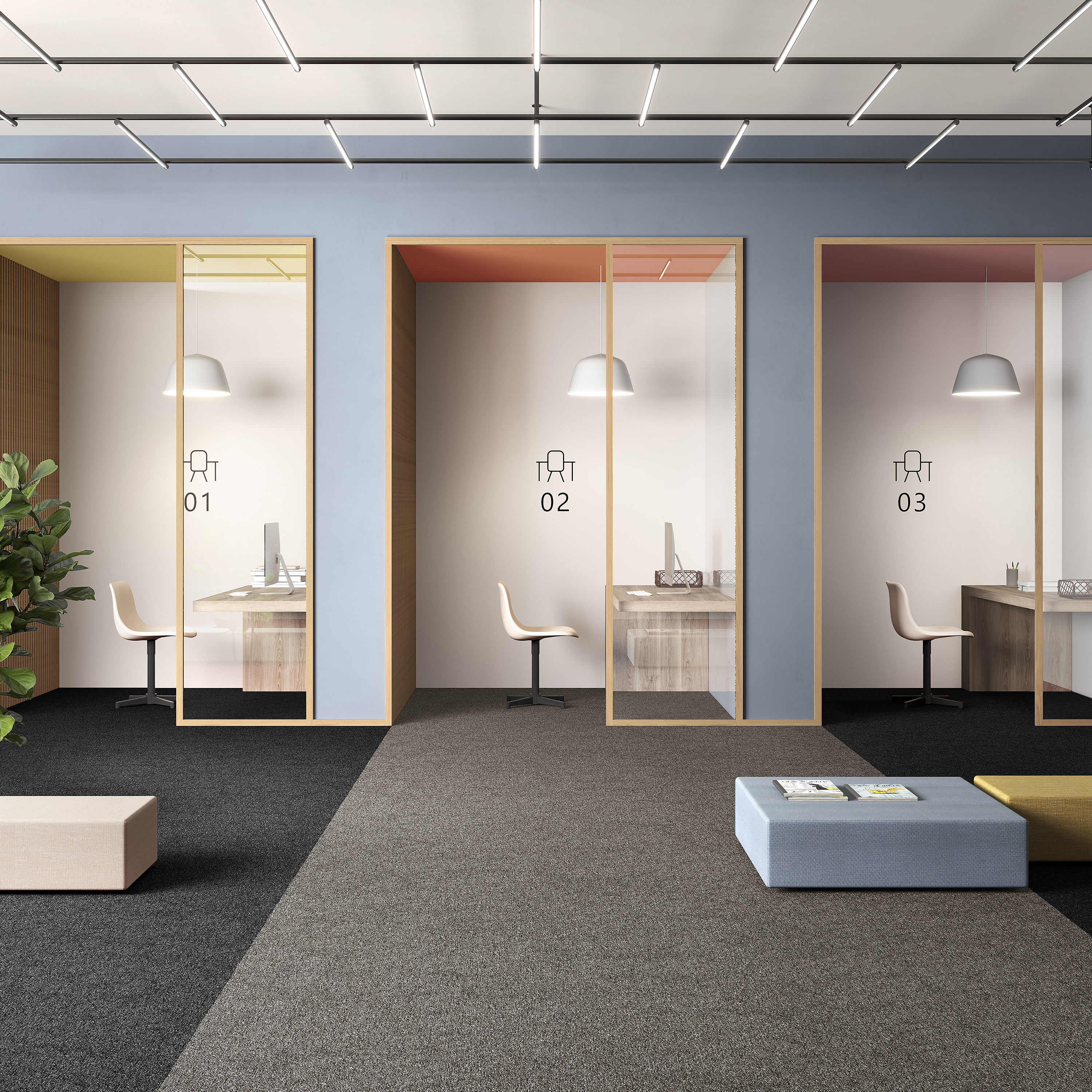 Ковровая плитка Medusa Tile 40 (500*500*5 мм) — купить в Братске