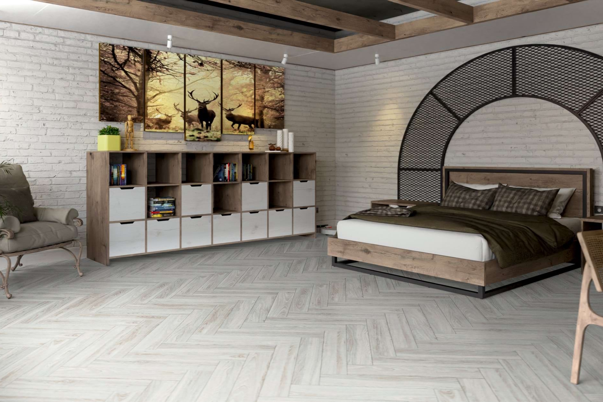 Инженерный паркет «Damy Floor» Ванильный (укладка елочкой) — купить в Братске