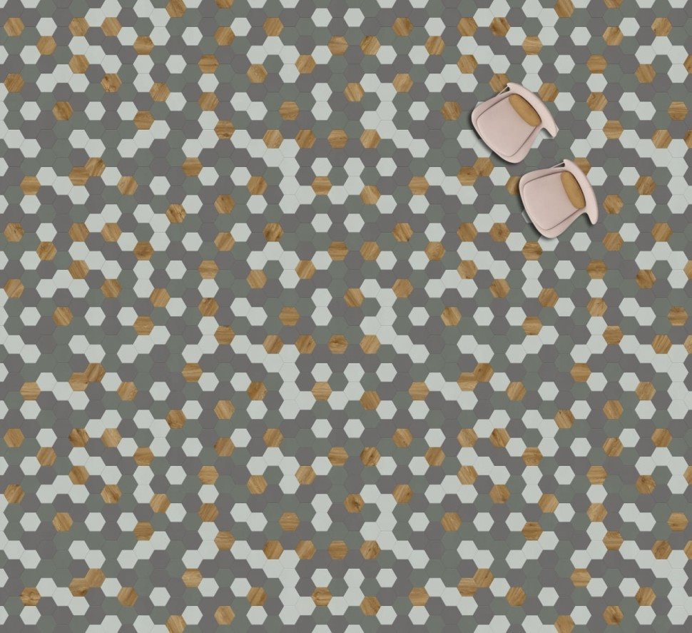 Виниловая плитка "Moduleo" Moods Hexagon 349 (226,32*196*2,5 мм) — купить в Братске