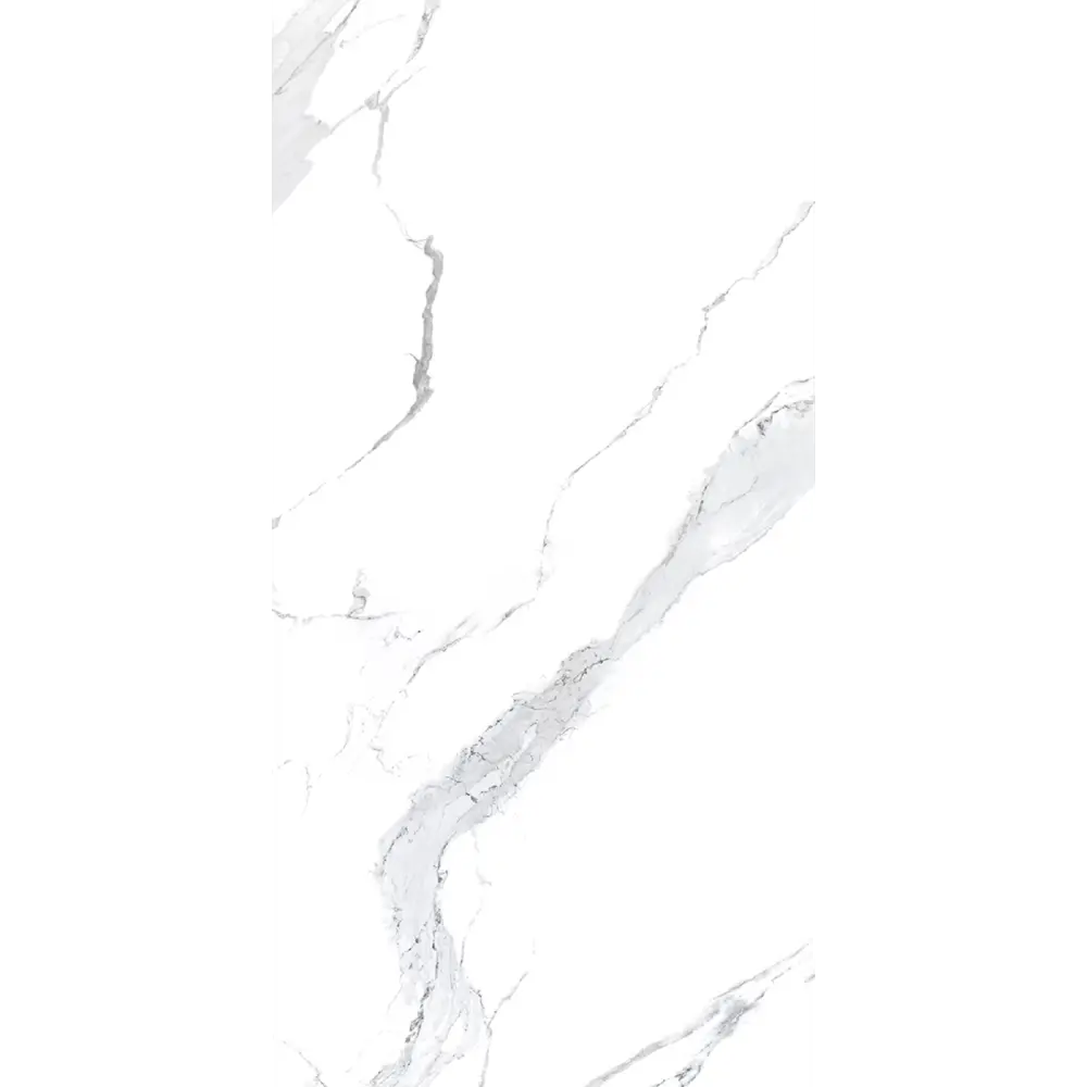 Керамогранит "Sonex" Carrara Polaris Glossy полированный 60x120 см 1.44 м2 цвет белый с серыми прожилками — купить в Братске