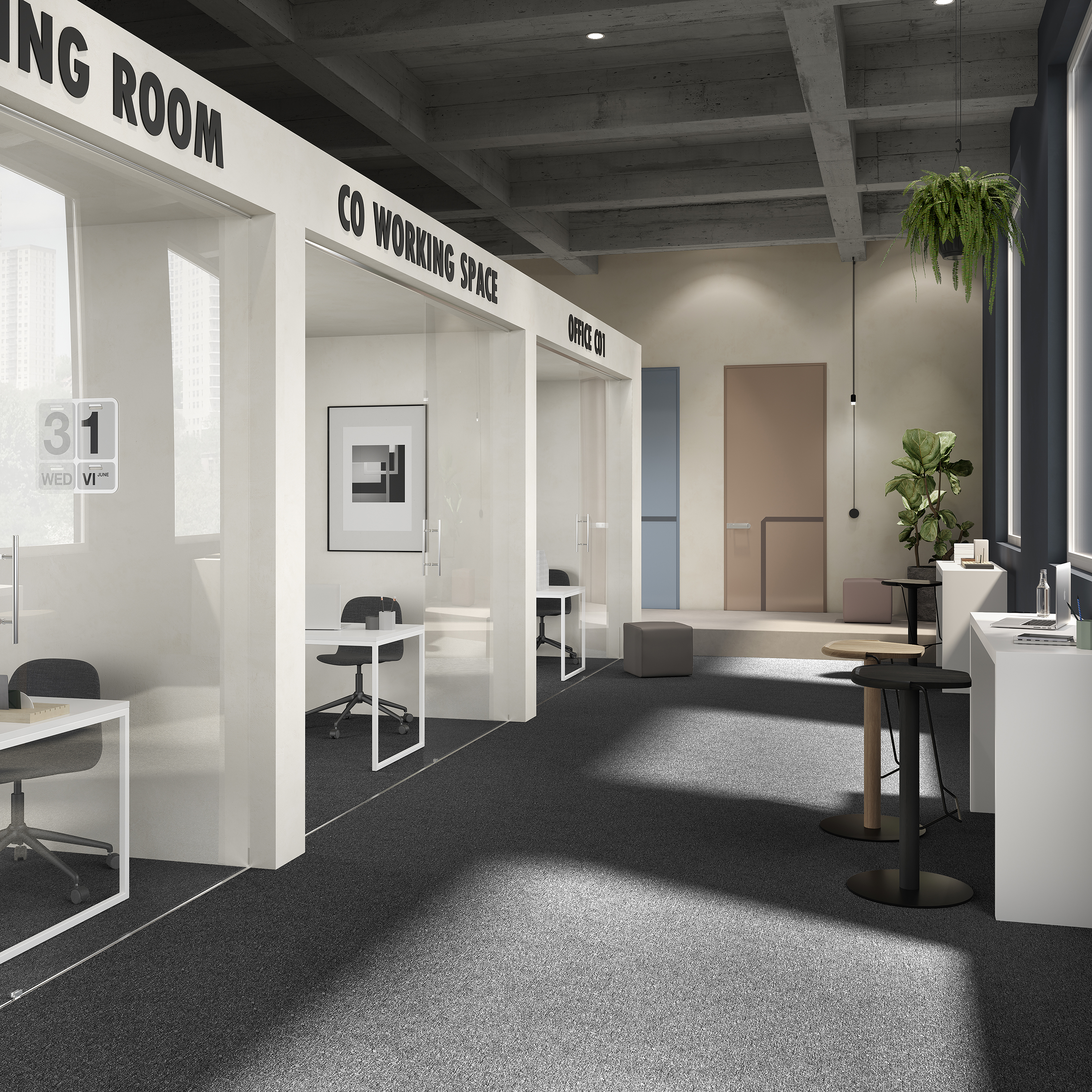 Ковровая плитка Medusa Tile 99 (500*500*5 мм) — купить в Братске