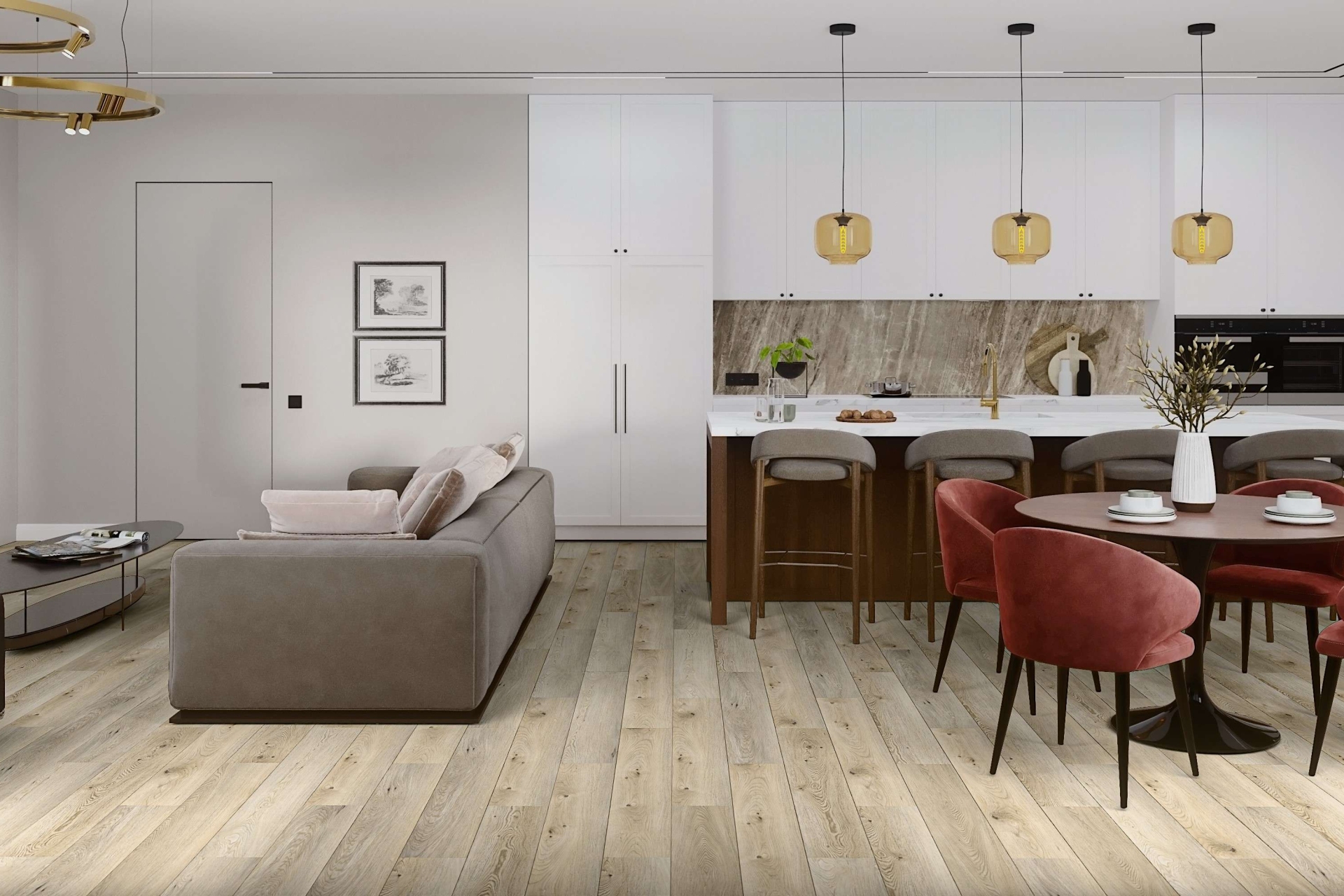 SPC ламинат «Damy Floor» Дуб Кавказский (1220*180*4 мм) — купить в Братске