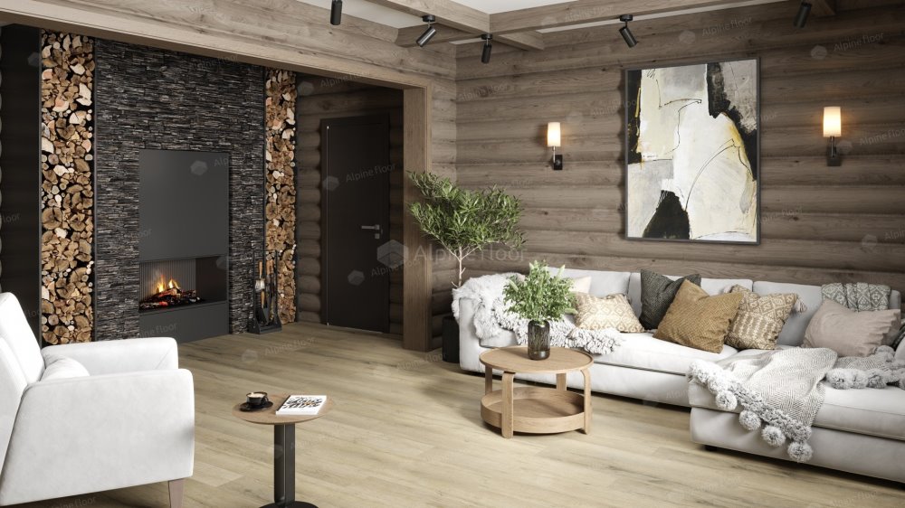 SPC Ламинат "Alpine Floor" Дуб сливочный (1220*183*8 мм) — купить в Братске