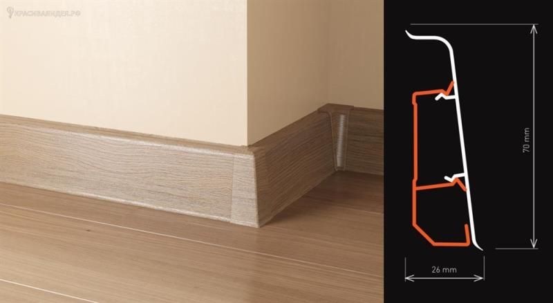 Плинтус "Arbiton" Indo Дуб Бурбон (2500*26*70 мм) — купить в Братске