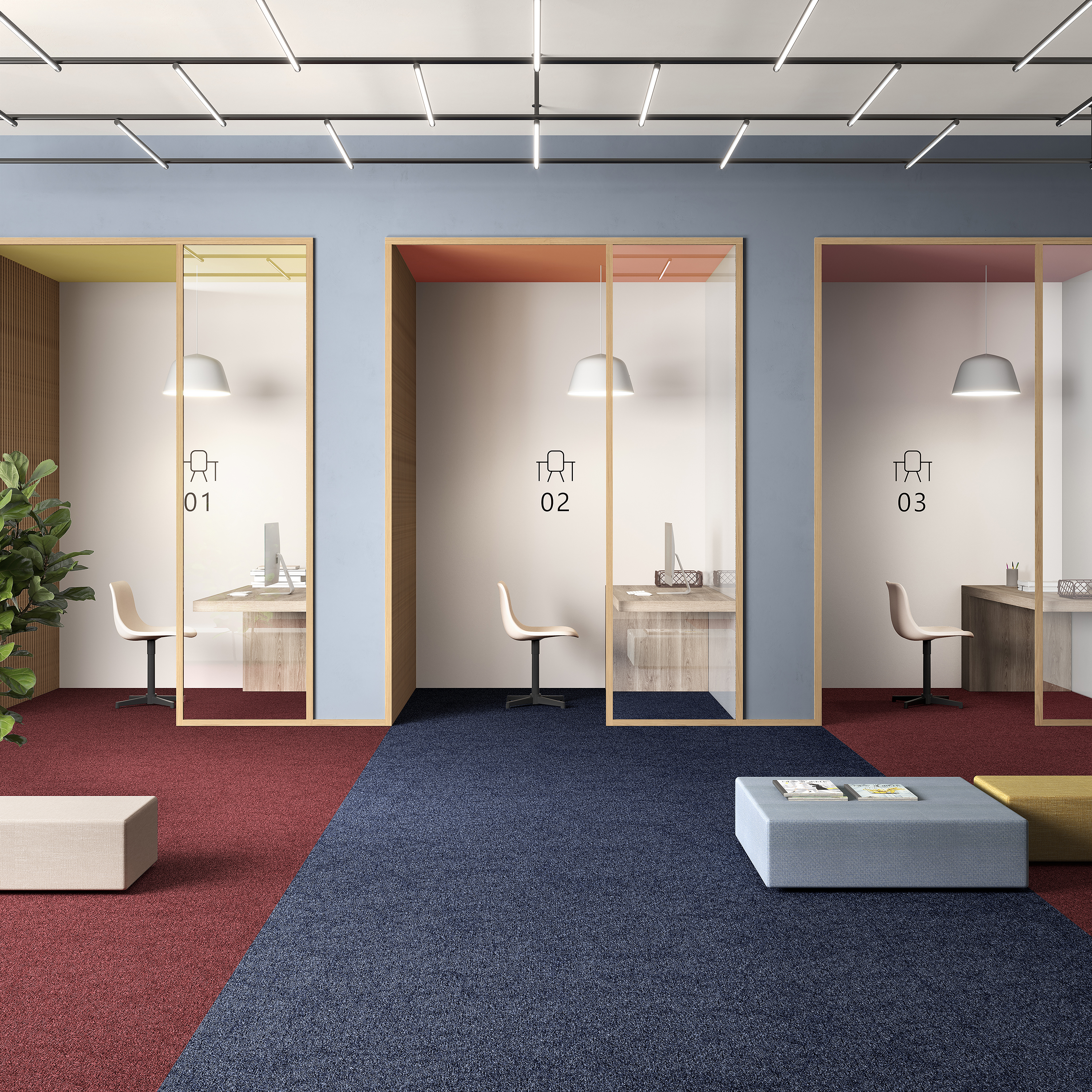 Ковровая плитка Medusa Tile 77 (500*500*5 мм) — купить в Братске