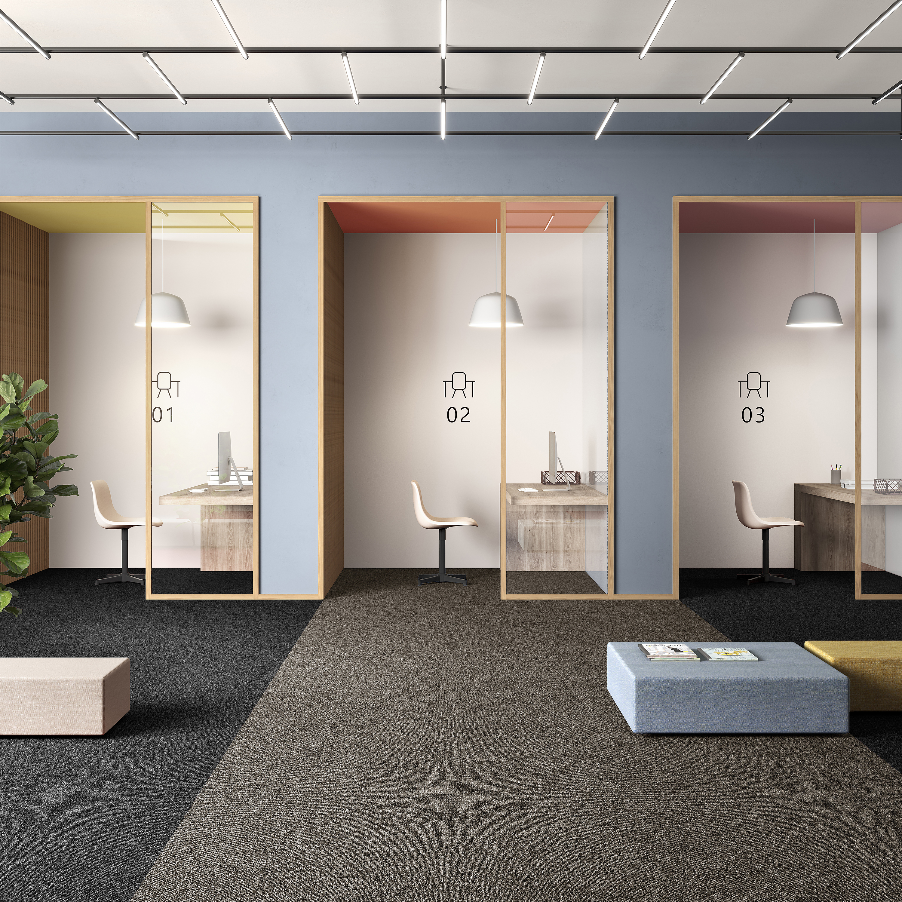 Ковровая плитка Medusa Tile 43 (500*500*5 мм) — купить в Братске