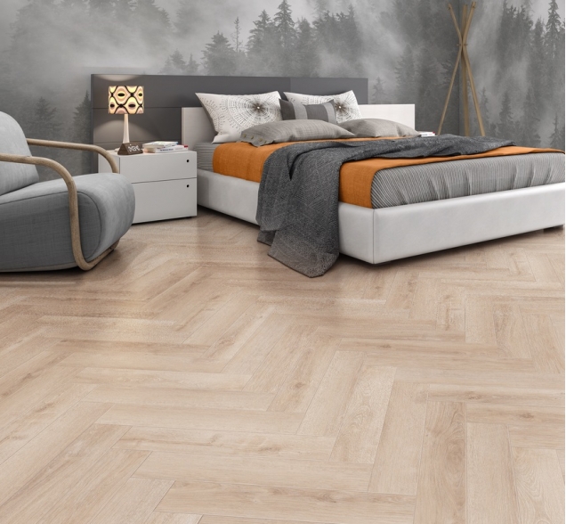 Виниловый ламинат SPC "Cronafloor" Herringbone Дуб Дижон (640*128*4,5 мм) — купить в Братске