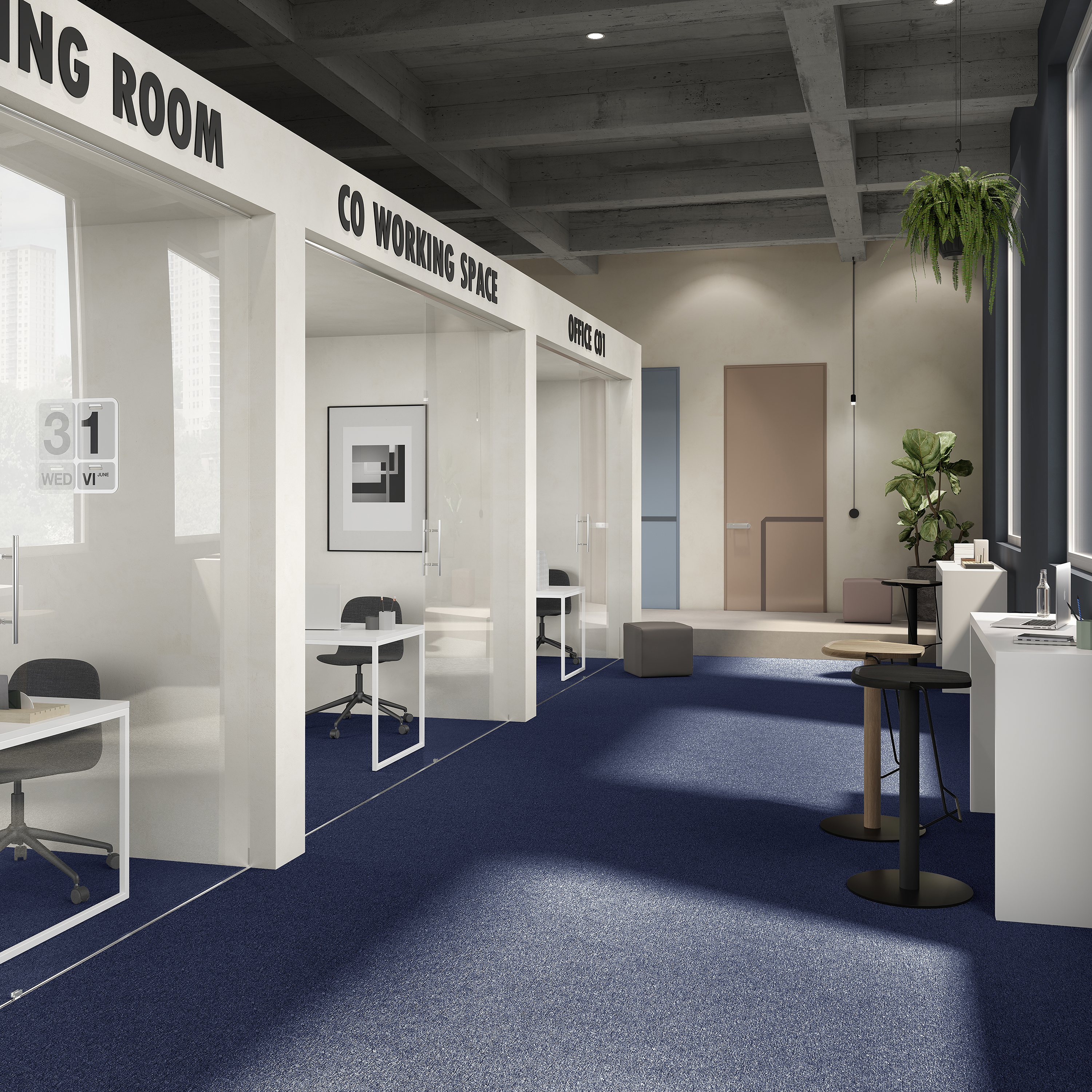 Ковровая плитка Medusa Tile 77 (500*500*5 мм) — купить в Братске