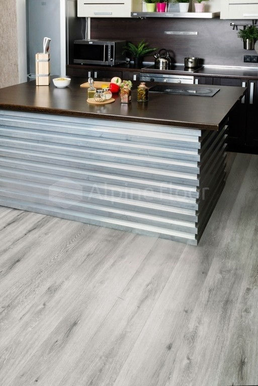 Замковая ПВХ плитка "Alpine Floor" Ясень Серый  (1220*183*4мм) — купить в Братске